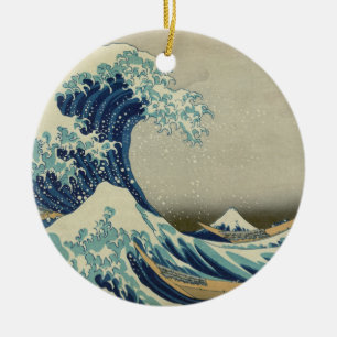 The Great Wave off Kanagawa Ceramic Tree Decoration