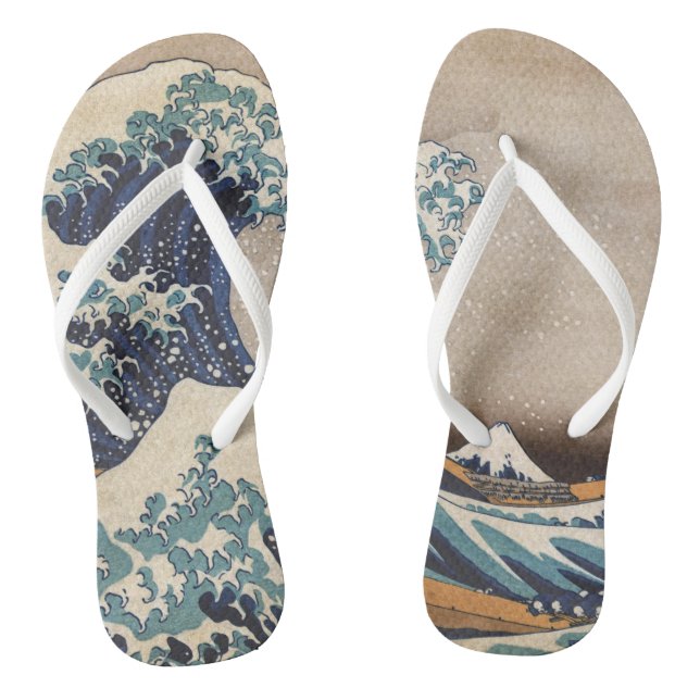 The Great Wave off Kanagawa Flip Flops (Footbed)