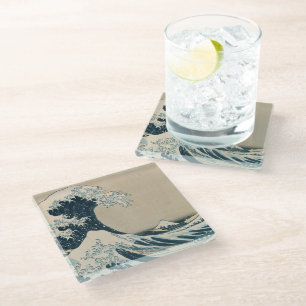 The Great Wave off Kanagawa Glass Coaster