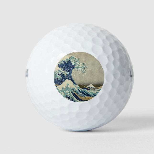The Great Wave off Kanagawa Golf Balls (Front)