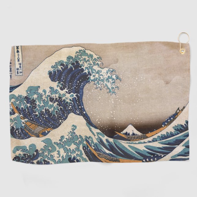 The Great Wave off Kanagawa Golf Towel (Horizontal)
