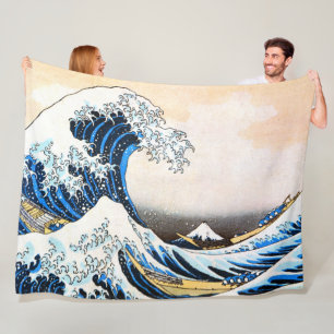 The Great Wave off Kanagawa, Hokusai Fleece Blanket