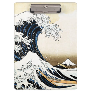 The Great Wave Off Kanagawa Hokusai, Japanese art Clipboard