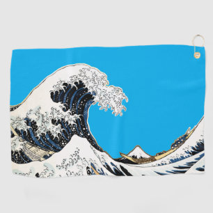 The Great Wave Off Kanagawa Hokusai, Japanese art Golf Towel