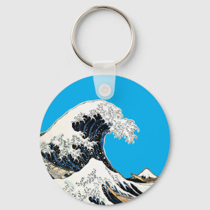 The Great Wave Off Kanagawa Hokusai, Japanese art Key Ring