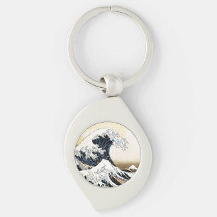The Great Wave Off Kanagawa Hokusai, Japanese art Key Ring