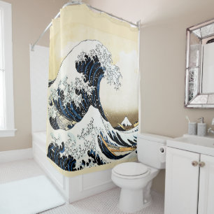 The Great Wave Off Kanagawa Hokusai, Japanese art Shower Curtain