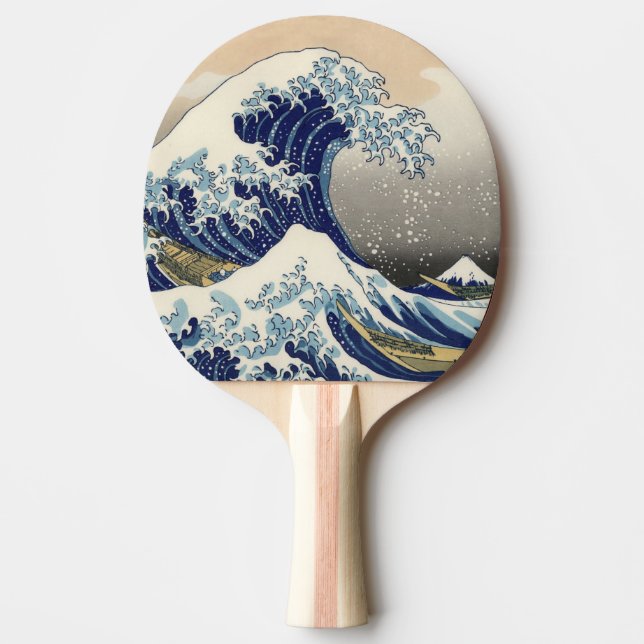The Great Wave off Kanagawa Hokusai Ping Pong Paddle (Front)