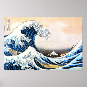 The Great Wave off Kanagawa, Hokusai Poster