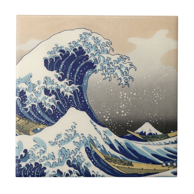 The Great Wave off Kanagawa Hokusai Tile (Front)