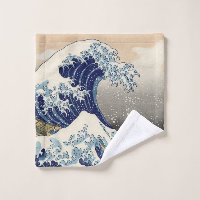 The Great Wave off Kanagawa Hokusai Wash Cloth (Wash Cloth)