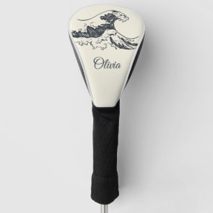 The Great Wave off Kanagawa illustration Golf Head Cover