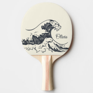 The Great Wave off Kanagawa illustration Ping Pong Paddle