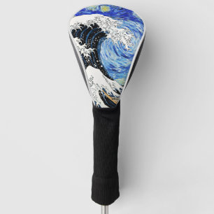 The Great Wave Off Kanagawa in Starry night Golf Head Cover