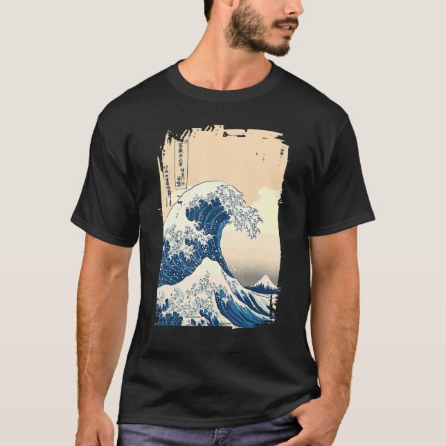 The Great Wave off Kanagawa Japanese Aesthetic Clo T-Shirt (Front)