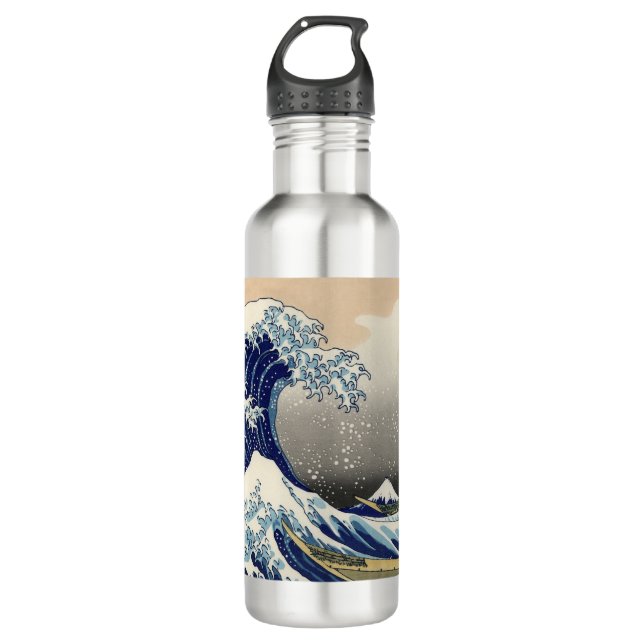 The Great Wave Off Kanagawa Japanese Art 710 Ml Water Bottle (Front)