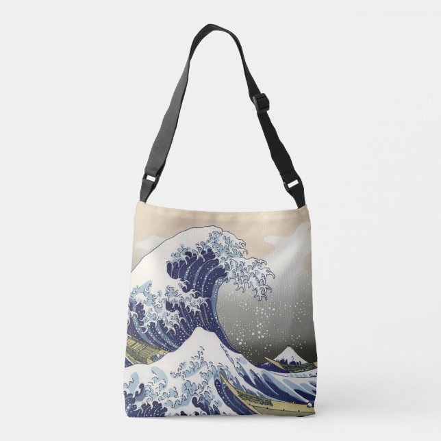 The Great Wave off Kanagawa Katsushika Hokusai  Crossbody Bag (Back)