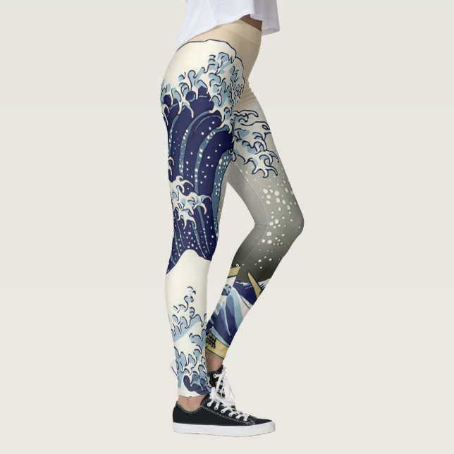 The Great Wave off Kanagawa Katsushika Hokusai  Leggings (Right)