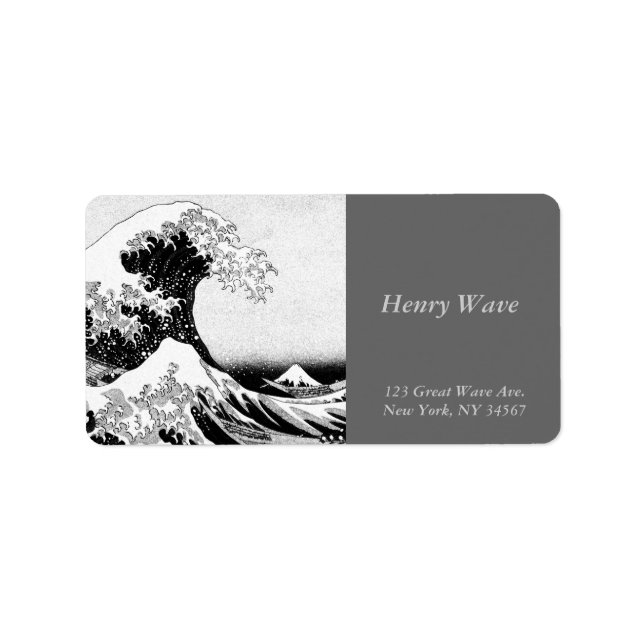 The Great Wave off Kanagawa Label (Front)