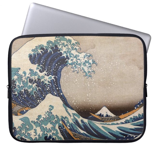 The Great Wave off Kanagawa Laptop Sleeve (Front)