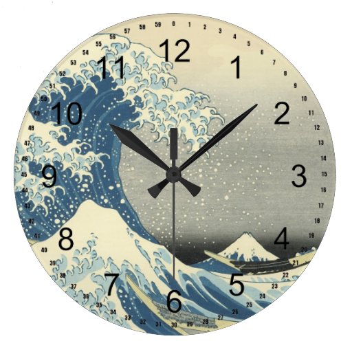 Image of The Great Wave off Kanagawa Large Clock