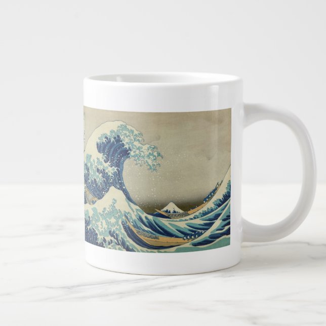 The Great Wave off Kanagawa Large Coffee Mug (Right)