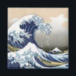 The Great Wave Off Kanagawa Magnet<br><div class="desc">Vintage Japanese art The Great Wave off Kanagawa or the wave ..  stunning artwork in ukiyo-e style by a great master Katsushika Hokusai ..  vintage art on modern day products from Zazilicious</div>