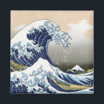 The Great Wave Off Kanagawa Magnet<br><div class="desc">Vintage Japanese art The Great Wave off Kanagawa or the wave ..  stunning artwork in ukiyo-e style by a great master Katsushika Hokusai ..  vintage art on modern day products from Zazilicious</div>