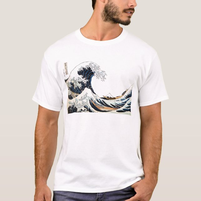 The Great Wave off Kanagawa Mount Fuji Japan T-Shirt (Front)