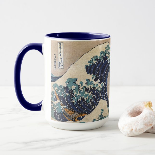 The Great Wave off Kanagawa Mug (With Donut)