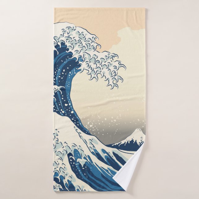 The great wave off kanagawa painting reproduction  bath towel (Bath Towel)