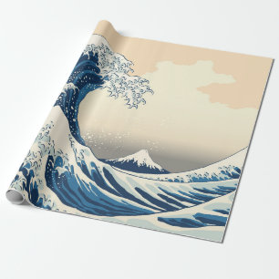 The great wave off kanagawa painting reproduction  wrapping paper