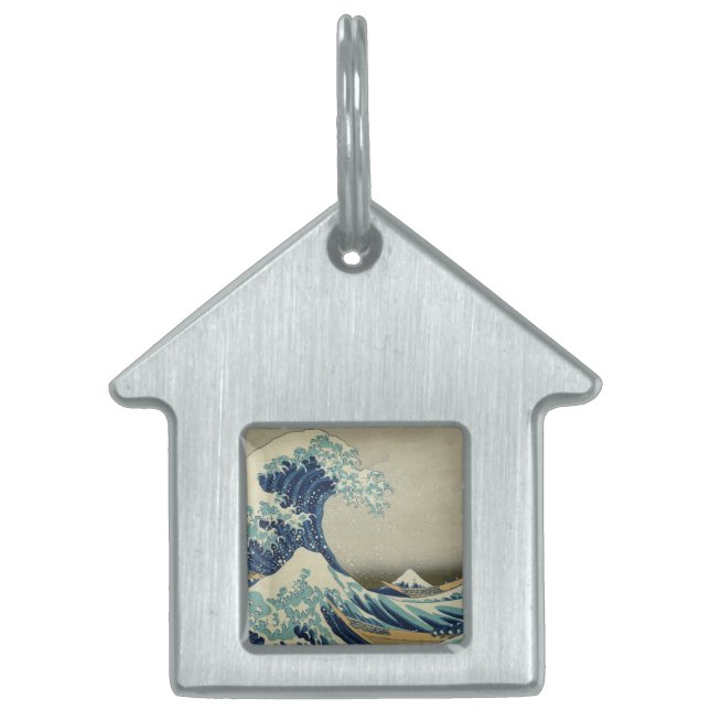 The Great Wave off Kanagawa Pet ID Tag (Front)