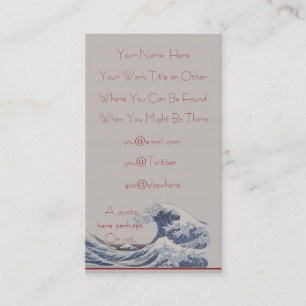 The Great Wave off Kanagawa Regular Business Card