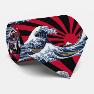 The Great Wave off Kanagawa + Rising Sun Tie