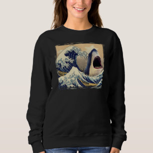 The Great Wave Off Kanagawa Shark Japanese Ukiyo Sweatshirt