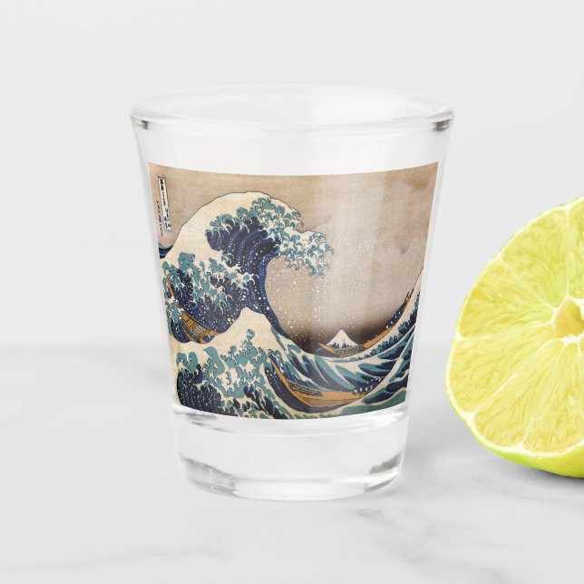 The Great Wave off Kanagawa Shot Glass (Front)