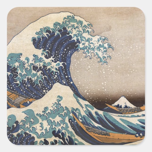 The Great Wave off Kanagawa Square Sticker (Front)