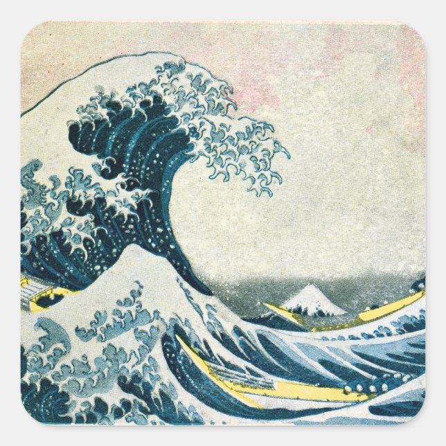 The Great Wave off Kanagawa Square Sticker (Front)
