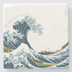 The Great Wave off Kanagawa Stone Coaster