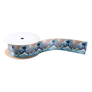 The Great Wave off Kanagawa Super High Resolution Satin Ribbon