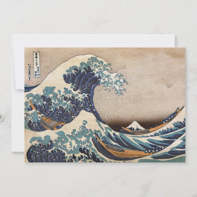 The Great Wave off Kanagawa Thank You Card (Front)