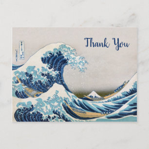 The Great Wave off Kanagawa Thank You Postcard