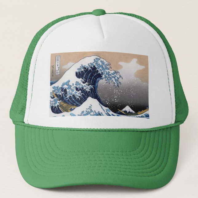 "The Great Wave off Kanagawa" Trucker Hat (Front)