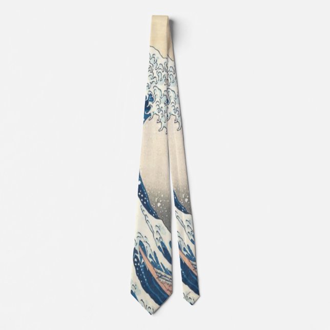 The Great Wave off Kanagawa Ukiyo-e Japanese Art  Tie (Front)