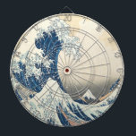 The Great Wave off Kanagawa Ukiyo-e Japanese Dartboard<br><div class="desc">This iconic art by Katsushika Hokusai is one of his most renowned works, and its global popularity continues to rise. The artwork depicts two boats filled with Japanese sailors facing the immense Great Wave. The wave appears as though it is about to engulf the boats entirely, threatening to consume the...</div>