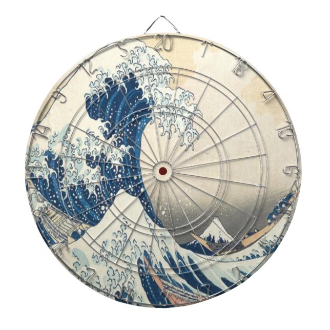 The Great Wave off Kanagawa Ukiyo-e Japanese Dartboard (Front)