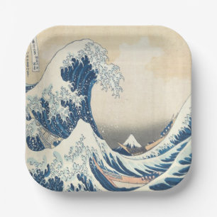 The Great Wave off Kanagawa Ukiyo-e Japanese Paper Plate