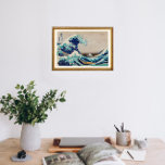 The Great Wave off Kanagawa vintage illustration Poster<br><div class="desc">choose any size; wall art print and poster remix from original painting by Katsushika Hokusai</div>