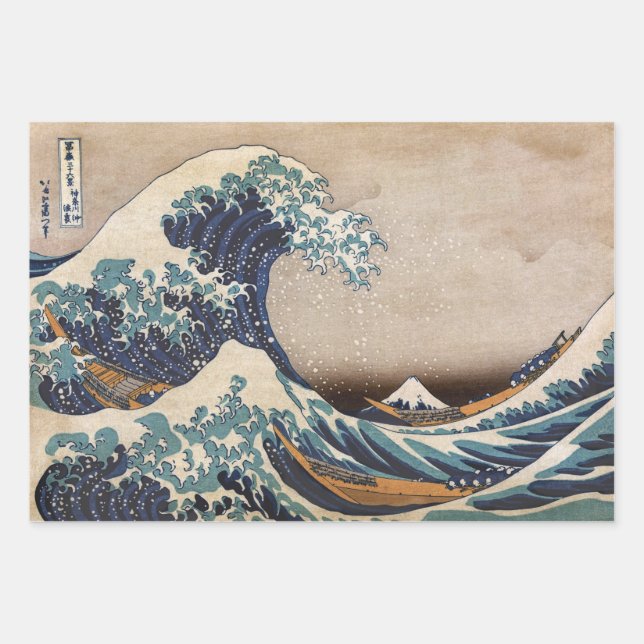 The Great Wave off Kanagawa Wrapping Paper Sheet (Front)